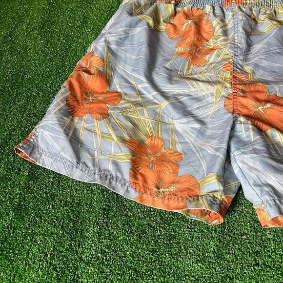 San N Sun Quick Dry Hawaiian Floral Swimwear Swim Board Short Trunks Size L - Picture 4 of 15